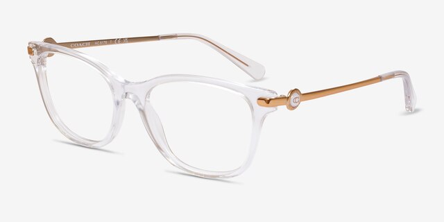 Coach HC6176 Clear AcetateEyeglass Frames from EyeBuyDirect, Angle View