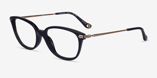 Coach HC6185 Black AcetateEyeglass Frames from EyeBuyDirect, Angle View
