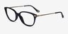 Coach HC6185 Black AcetateEyeglass Frames from EyeBuyDirect, Angle View