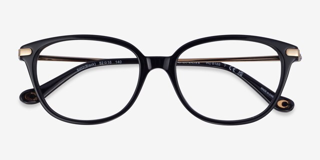 Coach HC6185 Black AcetateEyeglass Frames from EyeBuyDirect, Closed View