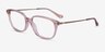 Coach HC6185 Transparent Pink Gold AcetateEyeglass Frames from EyeBuyDirect, Angle View