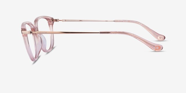 Coach HC6185 Transparent Pink Gold AcetateEyeglass Frames from EyeBuyDirect, Side View