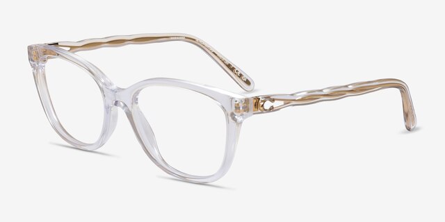 Coach HC6186 Clear AcetateEyeglass Frames from EyeBuyDirect, Angle View