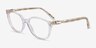 Coach HC6186 Clear AcetateEyeglass Frames from EyeBuyDirect, Angle View