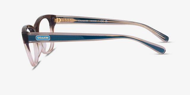 Coach HC6187 Transparent Brown Gradient AcetateEyeglass Frames from EyeBuyDirect, Side View