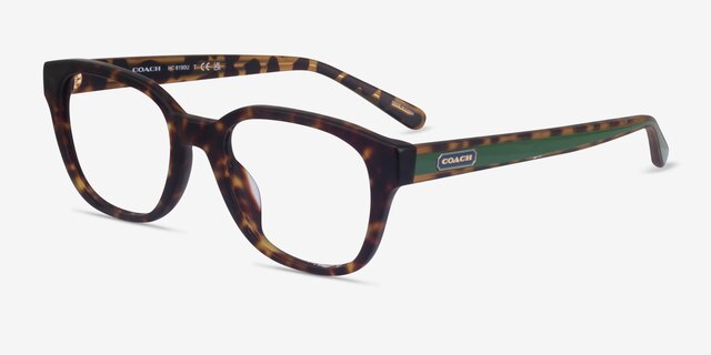 Coach HC6190U Matte Dark Tortoise AcetateEyeglass Frames from EyeBuyDirect, Angle View
