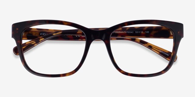 Coach HC6197U Écaille Noire AcétateMontures de lunettes de vue d'EyeBuyDirect, Vue Rapprochée