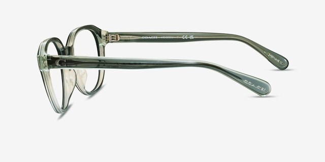 Coach HC6209U Transparent Green AcetateEyeglass Frames from EyeBuyDirect, Side View
