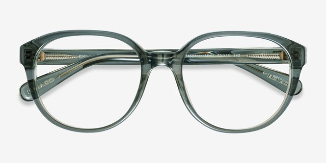 Coach HC6209U Transparent Green AcetateEyeglass Frames from EyeBuyDirect, Closed View
