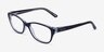 Ralph RA7020 Shiny Black AcetateEyeglass Frames from EyeBuyDirect, Angle View