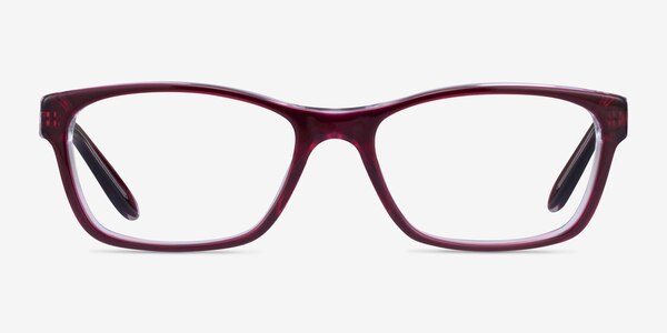 Ralph RA7039 Shiny Red On Crystal Acetate Eyeglass Frames