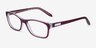 Ralph RA7039 Shiny Red On Crystal AcetateEyeglass Frames from EyeBuyDirect, Angle View