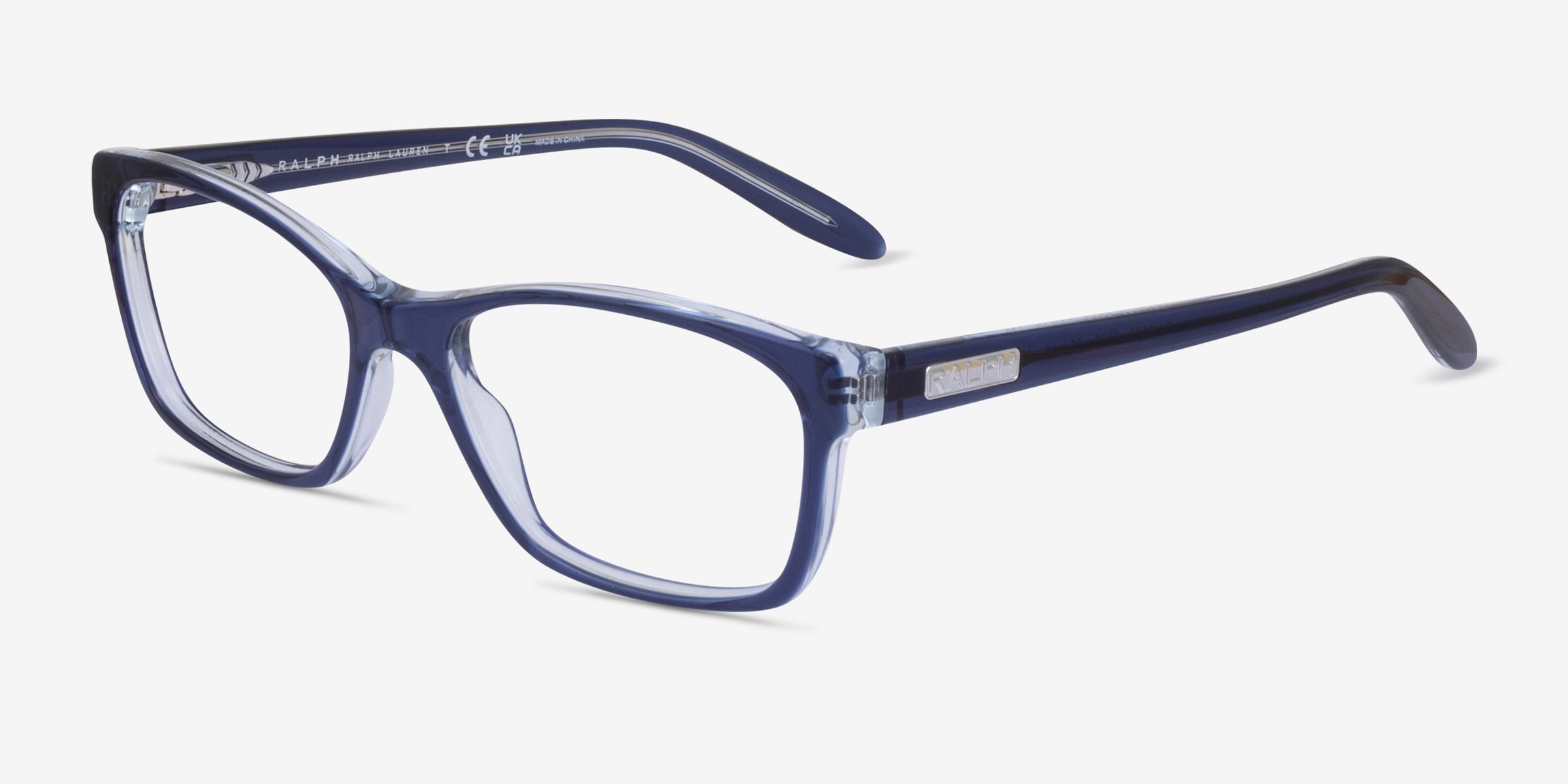 Ralph RA7039 - Cat Eye Opal Blue Frame Glasses For Women