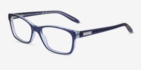 Ralph RA7039 Opal Blue Acétate Montures de lunettes de vue d'EyeBuyDirect, Vue d'Angle