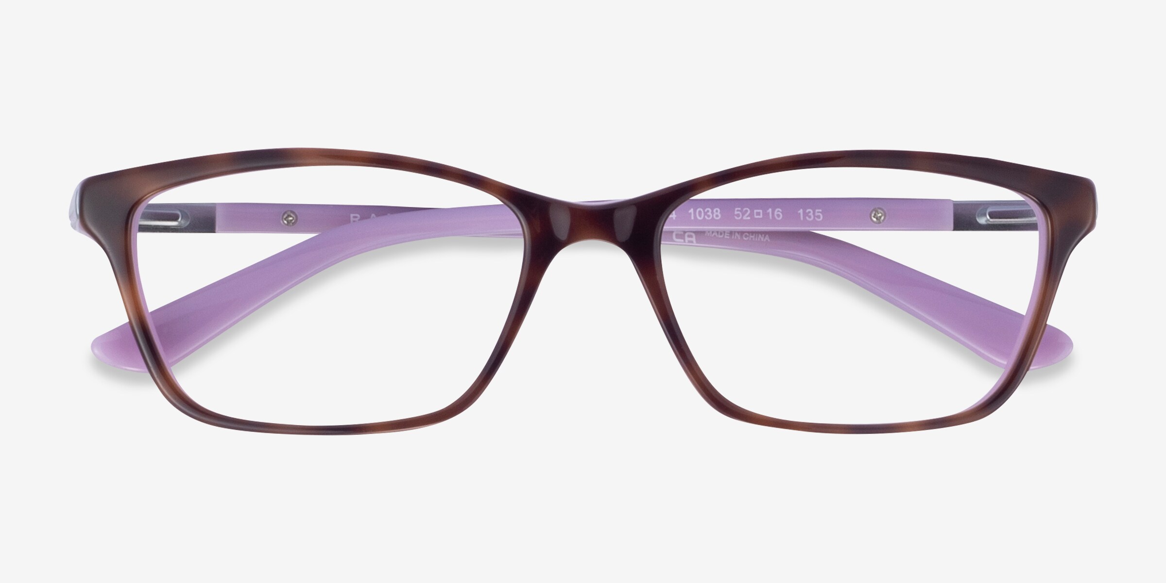 Ralph RA7044 - Cat Eye Tortoise On Purple Frame Glasses For 