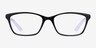 Ralph RA7044 Black On White AcétateMontures de lunettes de vue d'EyeBuyDirect, Vue de Face