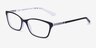 Ralph RA7044 Black On White AcétateMontures de lunettes de vue d'EyeBuyDirect, Vue d'Angle