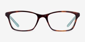 Ralph RA7044 Tortoise Blue Acétate Montures de lunettes de vue d'EyeBuyDirect, Vue de Face