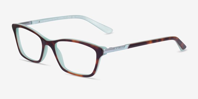 Ralph RA7044 Tortoise Blue AcetateEyeglass Frames from EyeBuyDirect, Angle View