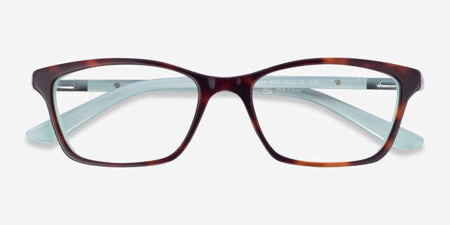 Ralph RA7044 Tortoise Blue AcetateEyeglass Frames from EyeBuyDirect, Closed View