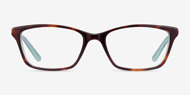 Ralph RA7044 Tortoise On Blue AcetateEyeglass Frames from EyeBuyDirect, Front View