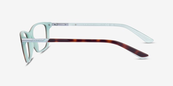 Ralph RA7044 Tortoise On Blue Acetate Eyeglass Frames from EyeBuyDirect