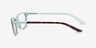 Ralph RA7044 Tortoise On Blue AcetateEyeglass Frames from EyeBuyDirect, Side View