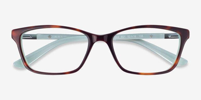 Ralph RA7044 Tortoise On Blue AcetateEyeglass Frames from EyeBuyDirect, Closed View