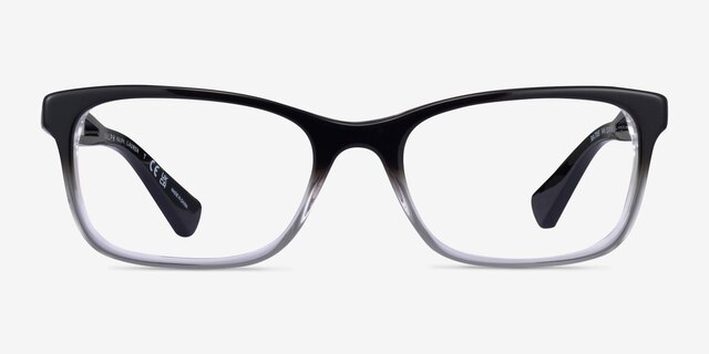 Ralph RA7069 Shiny Gradient Black AcetateEyeglass Frames from EyeBuyDirect, Front View