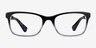 Ralph RA7069 Shiny Gradient Black AcetateEyeglass Frames from EyeBuyDirect, Front View