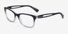 Ralph RA7069 Shiny Gradient Black AcetateEyeglass Frames from EyeBuyDirect, Angle View