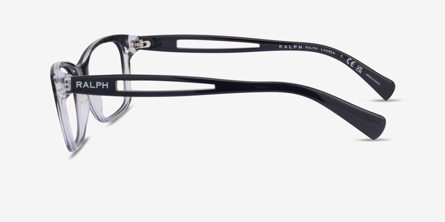 Ralph RA7069 Shiny Gradient Black AcetateEyeglass Frames from EyeBuyDirect, Side View