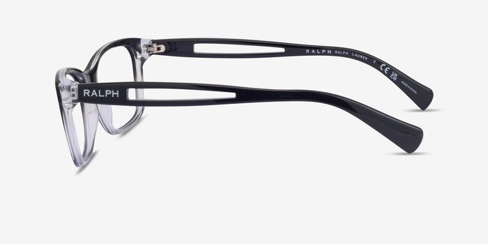 Ralph RA7069 Shiny Gradient Black Acetate Eyeglass Frames from EyeBuyDirect