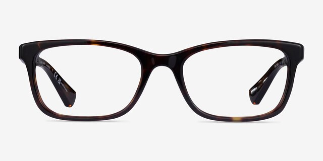 Ralph RA7069 Shiny Dark Tortoise AcetateEyeglass Frames from EyeBuyDirect, Front View