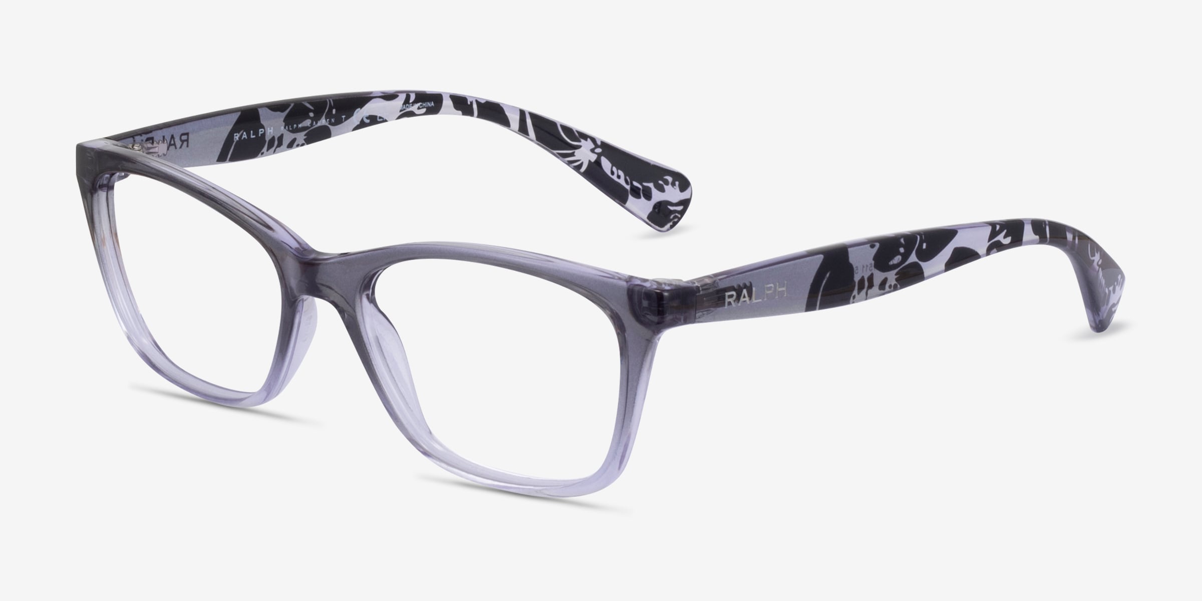 Ralph RA7071 - Cat Eye Shiny Gradient Gray Frame Eyeglasses