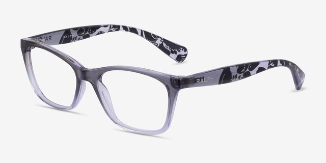 Ralph RA7071 Shiny Gradient Gray PlastiqueMontures de lunettes de vue d'EyeBuyDirect, Vue d'Angle