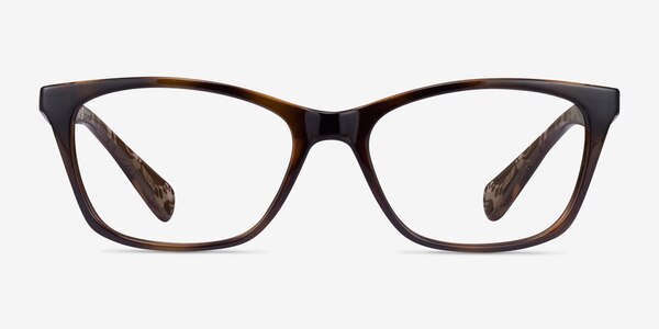 Ralph RA7071 Shiny Brown Tortoise Plastic Eyeglass Frames