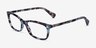 Ralph RA7089 Shiny Blue Tortoise AcetateEyeglass Frames from EyeBuyDirect, Angle View