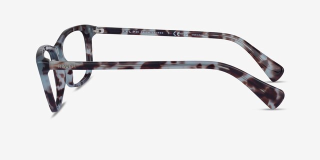 Ralph RA7089 Shiny Blue Tortoise AcetateEyeglass Frames from EyeBuyDirect, Side View