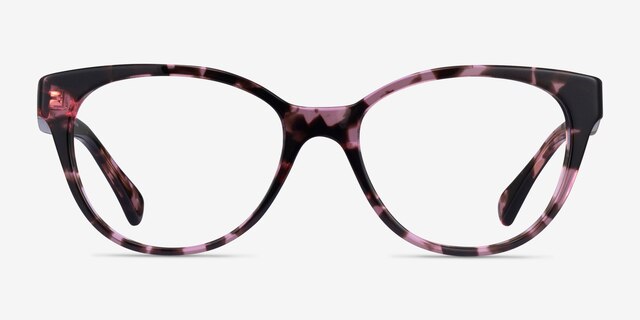 Ralph RA7103 Shiny Purple Tortoise AcetateEyeglass Frames from EyeBuyDirect, Front View
