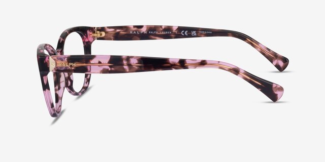 Ralph RA7103 Shiny Purple Tortoise AcetateEyeglass Frames from EyeBuyDirect, Side View