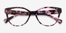 Ralph RA7103 Shiny Purple Tortoise AcetateEyeglass Frames from EyeBuyDirect, Closed View