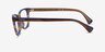 Ralph RA7133U Striped Brown Blue AcetateEyeglass Frames from EyeBuyDirect, Side View