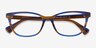Ralph RA7133U Striped Brown Blue AcetateEyeglass Frames from EyeBuyDirect, Closed View