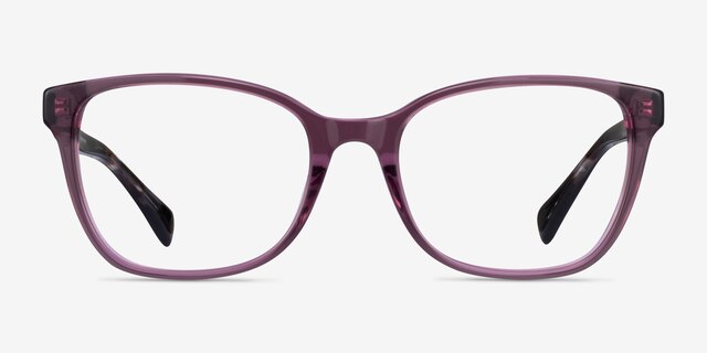 Ralph RA7137U Shiny Transparent Purple AcétateMontures de lunettes de vue d'EyeBuyDirect, Vue de Face