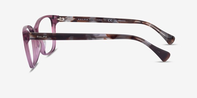 Ralph RA7137U Shiny Transparent Purple AcétateMontures de lunettes de vue d'EyeBuyDirect, Vue de Côté