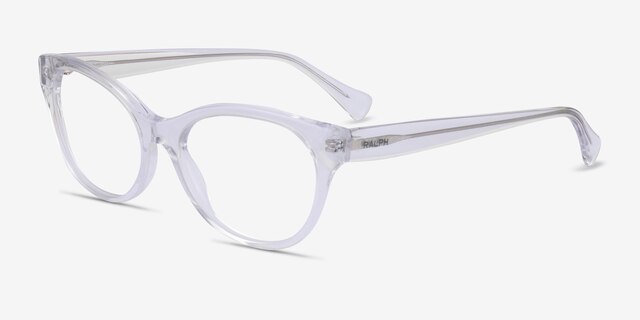 Ralph RA7141 Shiny Clear AcetateEyeglass Frames from EyeBuyDirect, Angle View