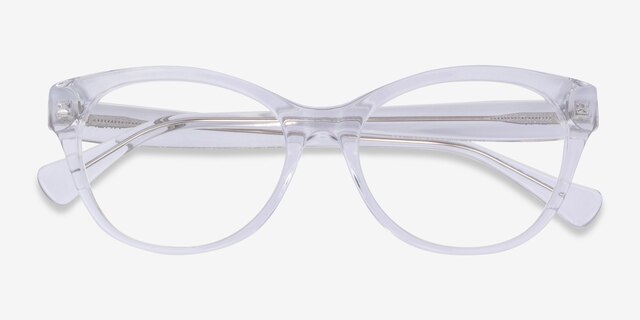 Ralph RA7141 Shiny Clear AcetateEyeglass Frames from EyeBuyDirect, Closed View
