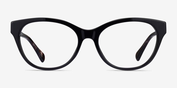Ralph RA7141 Shiny Black Acetate Eyeglass Frames