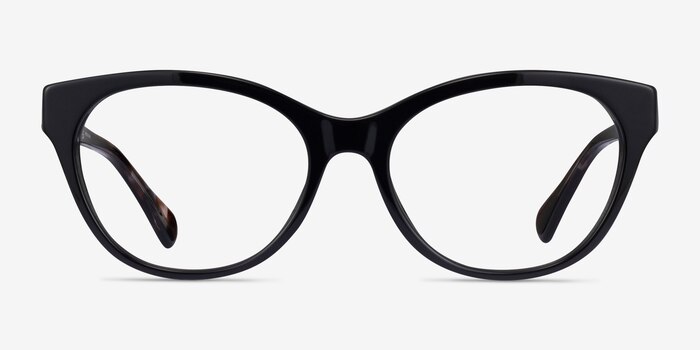 Ralph RA7141 Shiny Black Acetate Eyeglass Frames from EyeBuyDirect